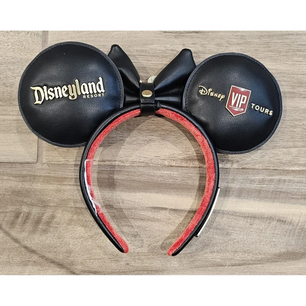 Exclusive Disneyland Loungefly VIP Tours Mickey Ears Headband with removable bow
